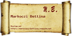 Markoczi Bettina névjegykártya