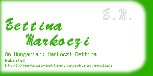 bettina markoczi business card